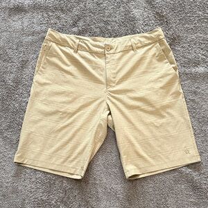 Hang Ten Men's Beige Flat-Front Casual Shorts